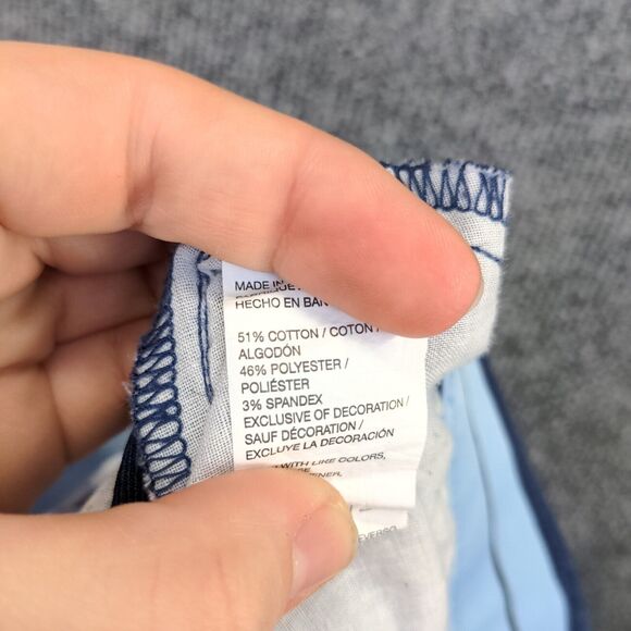 Izod Mens Chino Shorts Blue Size 38x9.5 Slash Pockets Cotton Blend - Picture 11 of 11